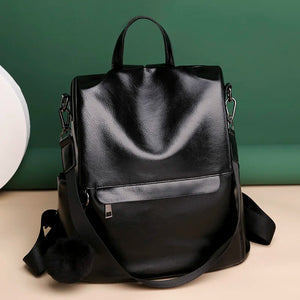 Women Leather Backpacks for Girls Vintage School Bags Mochila Rucksack