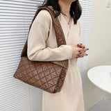Quilted Shoulder Bags Nylon Space Padded Shoulder Bag