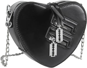 Red Heart Purse Love Shape Shoulder Handbag Girls Clutch Chain Purse