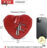 Red Heart Purse Love Shape Shoulder Handbag Girls Clutch Chain Purse