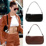 Vintage 90S Crocodile Pattern Shoulder Bag Mini Purse