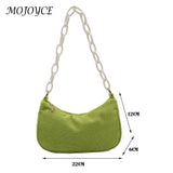 Retro Corduroy Underarm Bag Chain Crossbody Bag