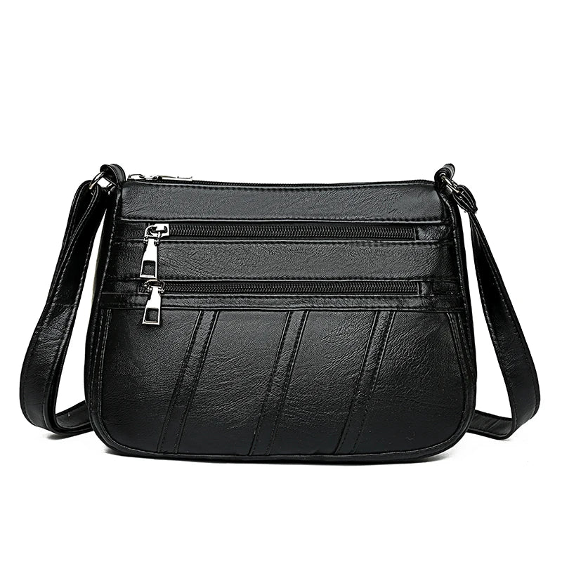Women Retro Leather Shoulder Bags For Ladies Crossbody Bags