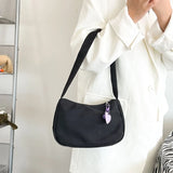 Retro Nylon Shoulder Totes Underarm Top Handle Bag