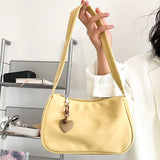 Retro Nylon Shoulder Totes Underarm Top Handle Bag