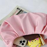 Vintage Pleated Solid Hobos Shoulder Bag for Women
