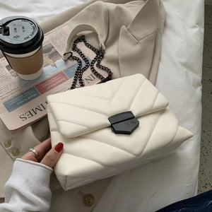 Women Retro Shoulder Bag Handbags Female's Shoulder Bag Chain Leather Totes