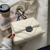 Women Retro Shoulder Bag Handbags Female's Shoulder Bag Chain Leather Totes