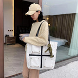 Women Reusable Shopping Bag Durable Female Handbag Tote Shopper Canvas