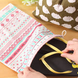 Reusable Foldable Cotton Grocery Bag Drawstring Storage Travel Gift Bag