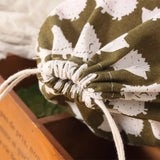 Reusable Foldable Cotton Grocery Bag Drawstring Storage Travel Gift Bag