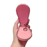 Women Rhinestone Bow Pattern Key Bag Diamonds Leather Key Holder Pink