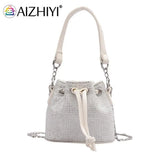 Rhinestone Bucket Crossbody Bag for Women