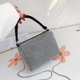 Rhinestone Shoulder Bag Tote Wallet Wristlet Vintage Glitter Evening Po