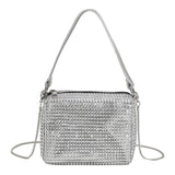 Rhinestone Shoulder Bag Tote Wallet Wristlet Vintage Glitter Evening Po