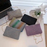 Rhinestone Shoulder Bag Evening Clutch Purse with Chain Strap
