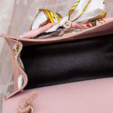 Women Ribbon Bow Mini Flap Handbag Leather Wallet Crossbody Bag