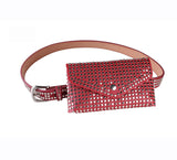 Women Rivets Waist Bag Fanny Pack Small Ladies Belt Bags Mobile Phone Pouch