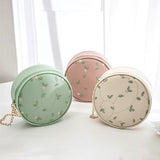 Plaid Shoulder Handbags Small Round Chains Crossbody Bags