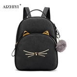 Cat Square Satchel Travel Backpack for Girls