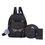 Cat Square Satchel Travel Backpack for Girls