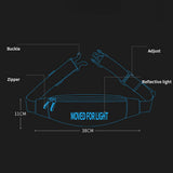 Women Running Belt Waist Bag Sport Fanny Pack with Reflective Print