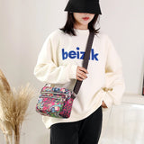 Rural Pastoral Style Flower Crossbody Shoulder Bag for Lady