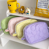 Women's Candy Cosmetic Bag Zipper Handbag Student Pen Box Wallet Makeup Storage