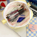 Women's Candy Cosmetic Bag Zipper Handbag Student Pen Box Wallet Makeup Storage