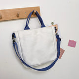 Women's One Shoulder Canvas Bag Art College Backpack