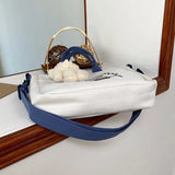 Women's One Shoulder Canvas Bag Art College Backpack