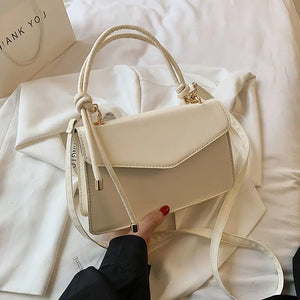 Small Beige Shoulder Bag Yellow Leather