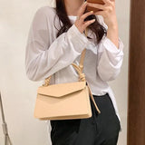 Small Beige Shoulder Bag Yellow Leather
