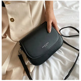 Women Mini Messenger Bags Saddle Shoulder Solid Pu Leather Handbags