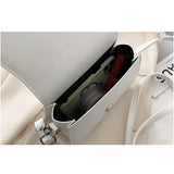 Women Mini Messenger Bags Saddle Shoulder Solid Pu Leather Handbags