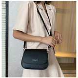 Women Mini Messenger Bags Saddle Shoulder Solid Pu Leather Handbags