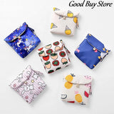 Women Sanitary Napkin Tampon Storage Bag Makeup Purse Cartoon Wallet