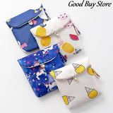 Women Sanitary Napkin Tampon Storage Bag Makeup Purse Cartoon Wallet