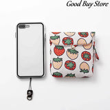 Women Sanitary Napkin Tampon Storage Bag Makeup Purse Cartoon Wallet