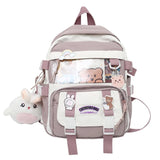 Women School Backpack Nylon Bagpack Anti Theft Rucksack