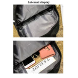 Canvas School Backpack for Women Men Outdoor Picnics