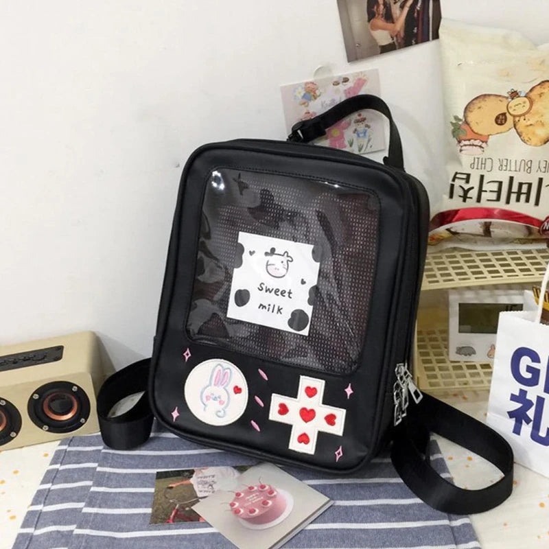 Women School Backpack Game Console Convertible Cartoon Daypack