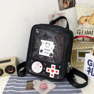 Women School Backpack Game Console Convertible Cartoon Daypack