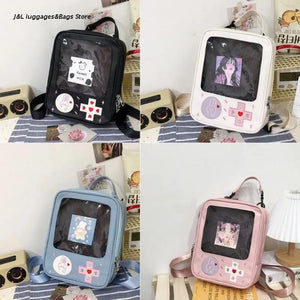 Women School Backpack Game Console Convertible Ladies Cartoon Casual Daypack