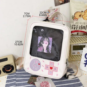 Convertible Women School Backpack Game Console Ladies Daypack