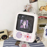 Convertible Women School Backpack Game Console Ladies Daypack