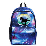 Canvas Backpack USB Charging School Bags for Teenagers Large Capacity Travel