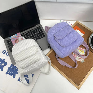 Denim Corduroy School Bag for Daughter Birthday