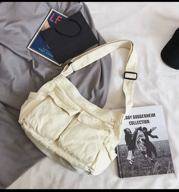 Women Messenger Bag Large Capacity Canvas Casual