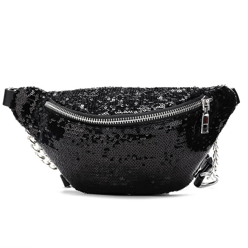 Sparkly Sequin Fanny Pack Waist Bag Glitter Bum Belt Bags